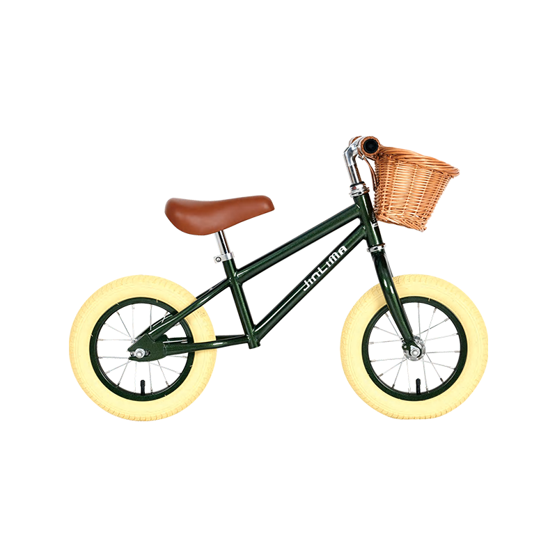 HYB-006 Green High Steel Kids 12 "Bicikl za ravnotežu s košaricom